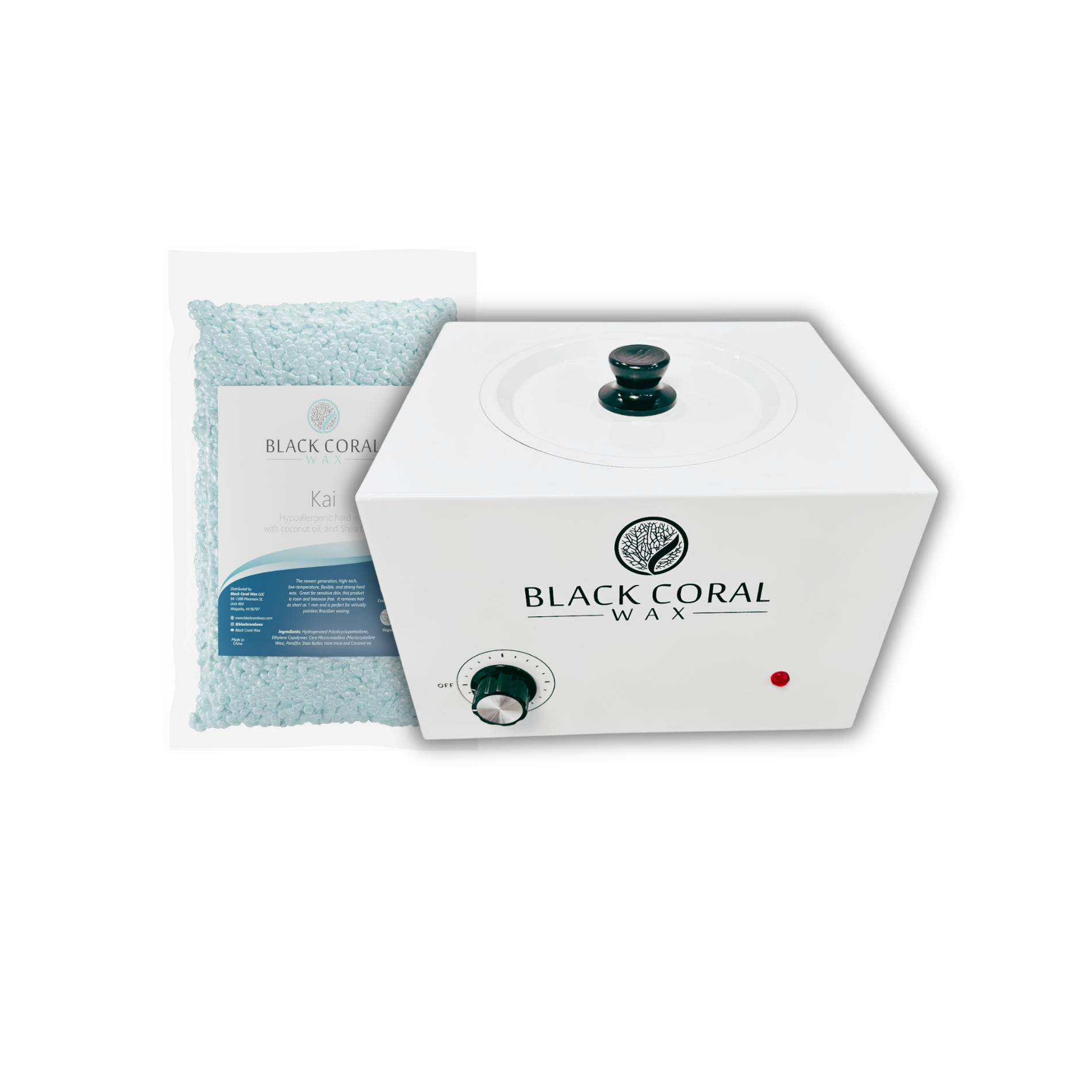 10LB PROFESSIONAL WAX WARMER + 2.2LBS KAI WAX Black Coral Wax